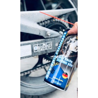 Dưỡng sên mỡ bò xanh chống văng bám sên-SPRAYKING chai dạng xịt 400ml gốc mỡ bò lithium xanh