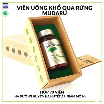 [HOẢ TỐC] Combo 2 hộp Viên uống Khổ qua rừng Mudaru 90 viên giúp ổn định đường huyết hạ huyết áp