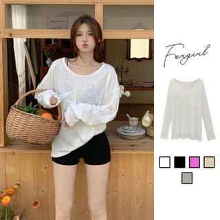 Áo phông giấy Forgirl áo thun tay dài basic chất giấy cao cấp nhẹ mờ dai T082
