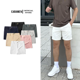 Quần Short Kaki Nam CARAMEN vải Mềm Mịn, Khóa Kéo, Phong Cách Trẻ Trung