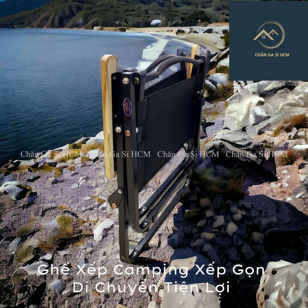 🌄MẪU MỚI🌄 Ghế Xếp Camping, Cà Phê, Du Lịch Xếp Gọn Tay Ghế Phối Gỗ Tự Nhiên, Bền Chắc _ Chính Hãng | BigBuy360 - bigbuy360.vn
