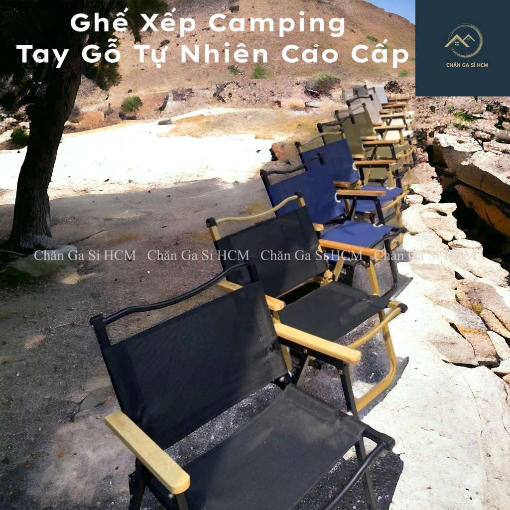 🌄MẪU MỚI🌄 Ghế Xếp Camping, Cà Phê, Du Lịch Xếp Gọn Tay Ghế Phối Gỗ Tự Nhiên, Bền Chắc _ Chính Hãng | BigBuy360 - bigbuy360.vn