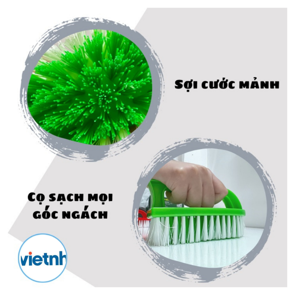 Bàn chải đánh quần áo, Bàn chải đánh giày dép Chính Hãng Việt Nhật (Mã 5855)