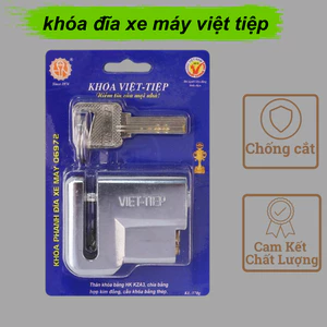 Khóa đĩa xe máy Việt Tiệp chính hãng, khóa phanh đĩa chống cắt Việt Tiệp