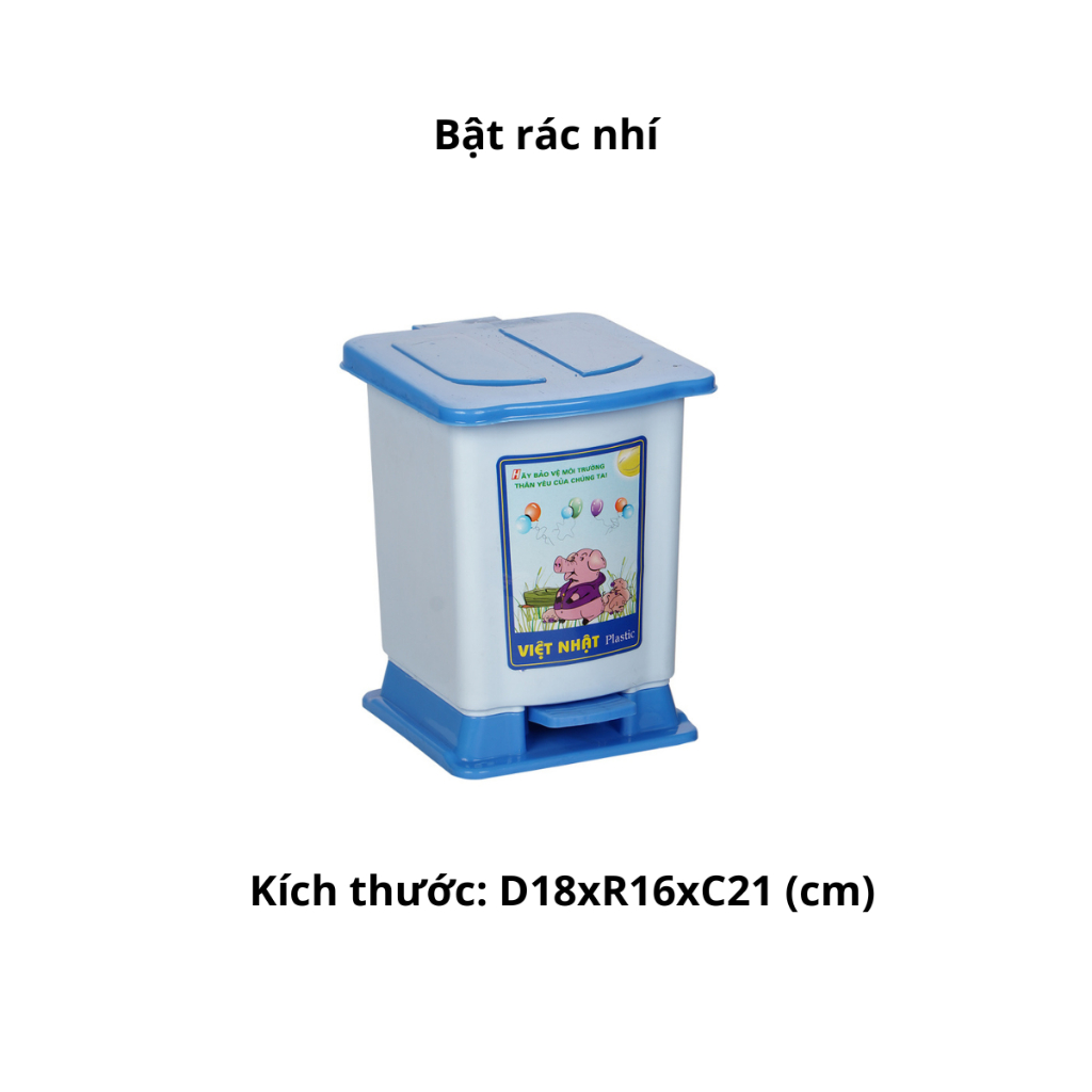 Thùng đựng rác có nắp 3 size chính hãng VIỆT NHẬT