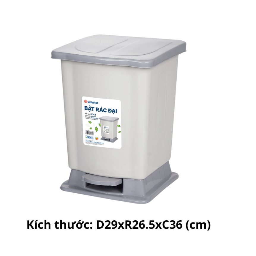 Thùng đựng rác có nắp 3 size chính hãng VIỆT NHẬT