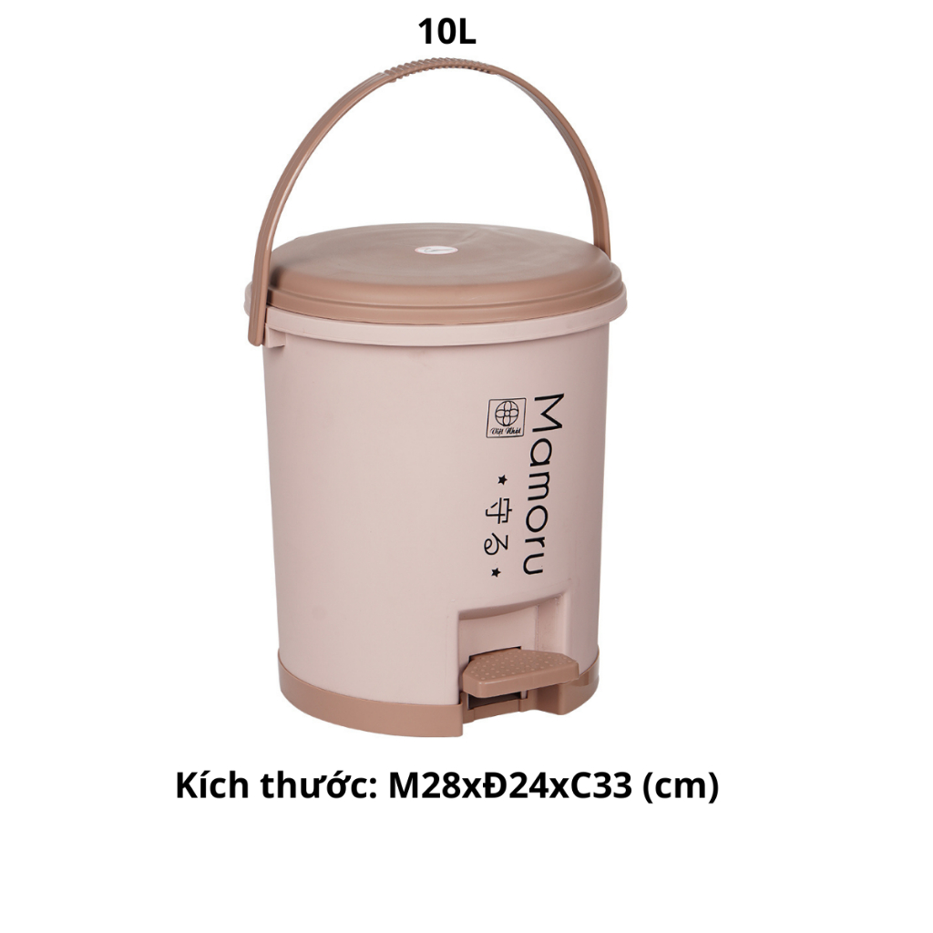 Thùng đựng rác trong nhà, Bật rác tròn thiết kế thông minh Chính Hãng VIỆT NHẬT (Mã 8023,8024)