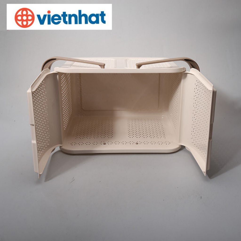 Làn Nắp Mây Có Quai Xách - Rổ Nhựa Đa Năng Có Nắp Chính Hãng VIỆT NHẬT