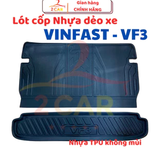 LÓT CỐP xe Vinfast VF3 nhựa dẻo siêu đẹp, siêu bền, chống thấm nước, không mùi, vừa khít xe_2CAR