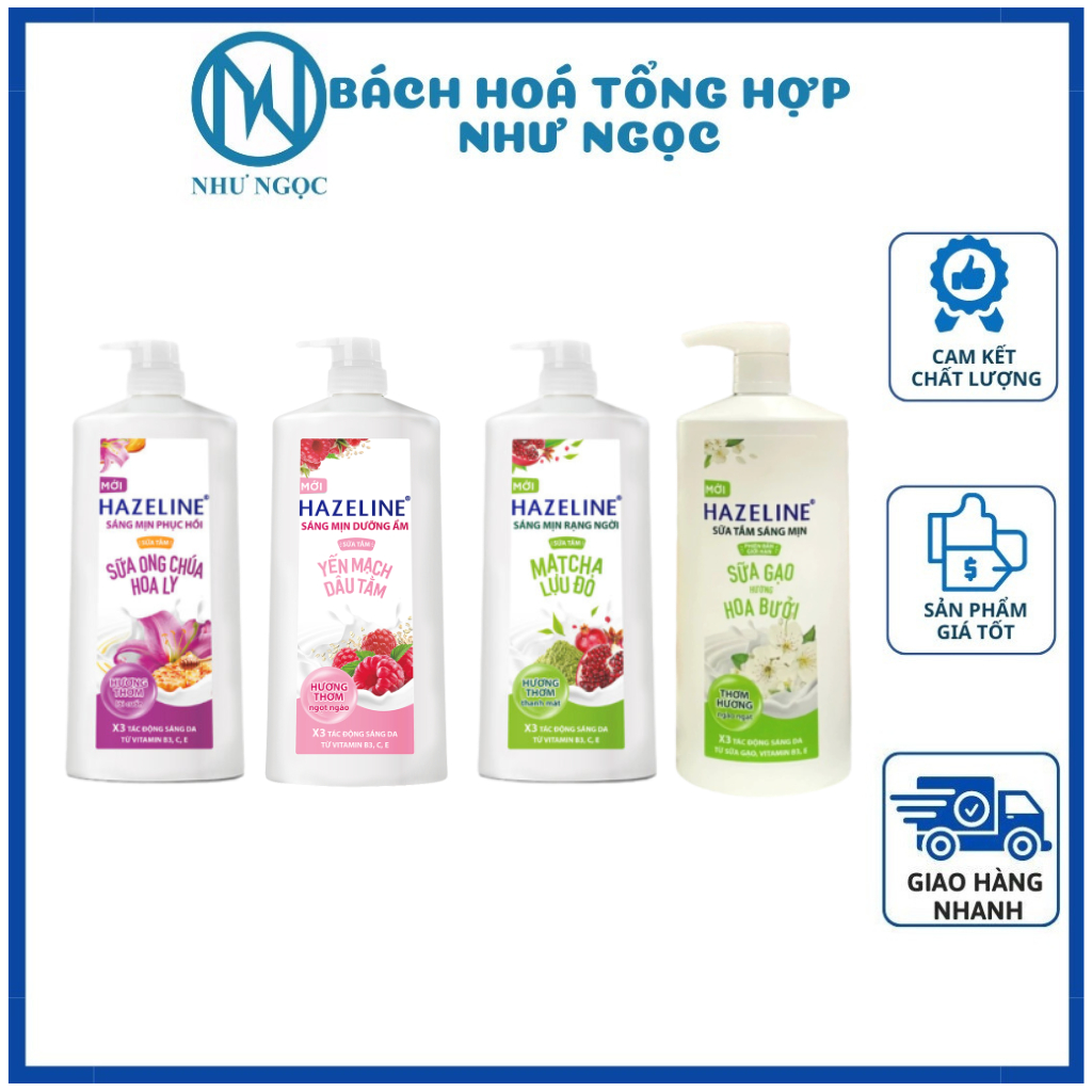 Sữa Tắm Hazeline Dưỡng Ẩm Sáng Mịn Da Chai 800g - Bách Hóa Tổng Hợp Như ...