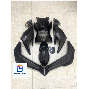 bộ nhựa bóng 8 món kèm đèn zinpat đen gắn xe điện xmen loại đẹp ( tặng ốc dàn áo khi mua kèm đèn )