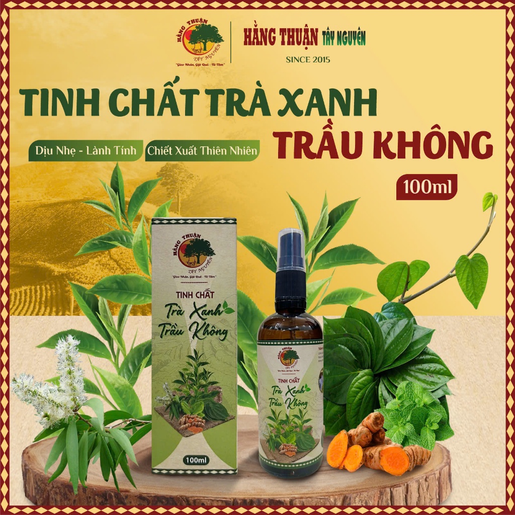 Tinh Chất Trầu Không Trà Xanh Hằng Thuận Tây Nguyên [100ml-250ml]