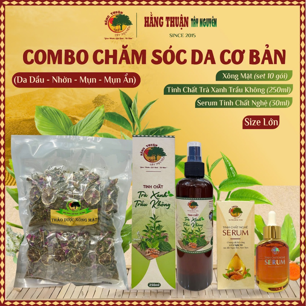 Combo Chăm Sóc Da Mặt Hằng Thuận Tây Nguyên - Bộ Cơ Bản