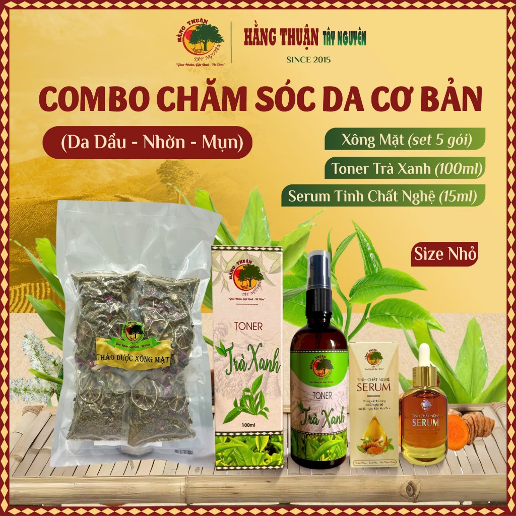 Combo Chăm Sóc Da Mặt Hằng Thuận Tây Nguyên - Bộ Cơ Bản