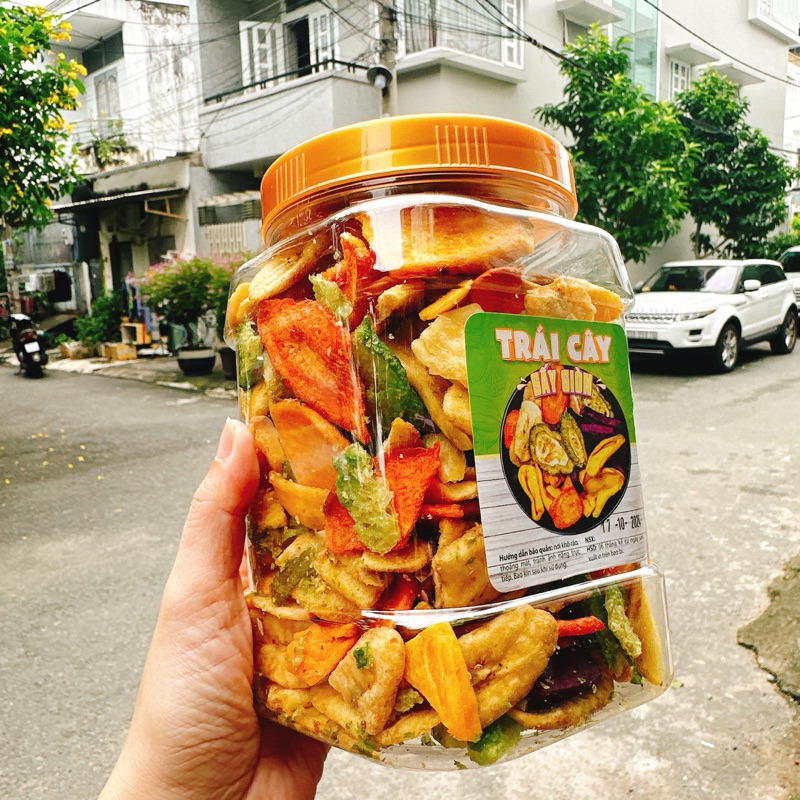 Thập Cẩm Trái Cây Sấy Giòn loại ngon 13 vị - Hộp 500G