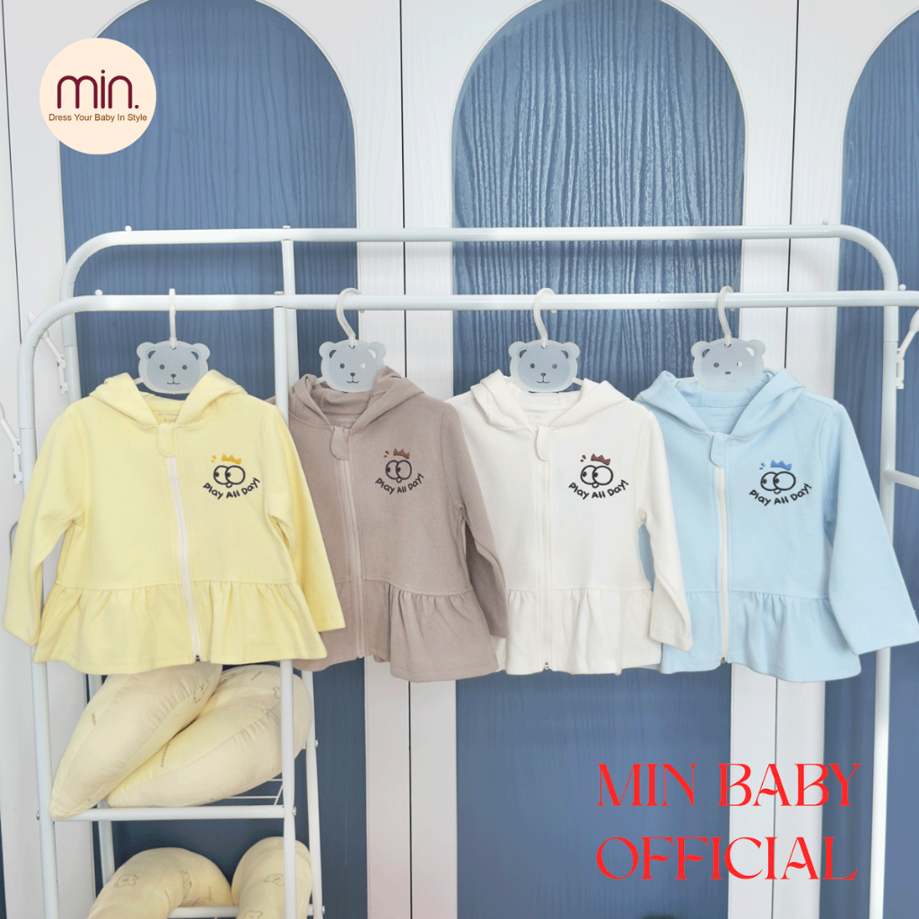 Áo Khoác Cho Bé Gái Vải Cotton Siêu Lành Tính,Ấm Áp Và Mềm Mại - Hàng Chính Hãng MIn0223