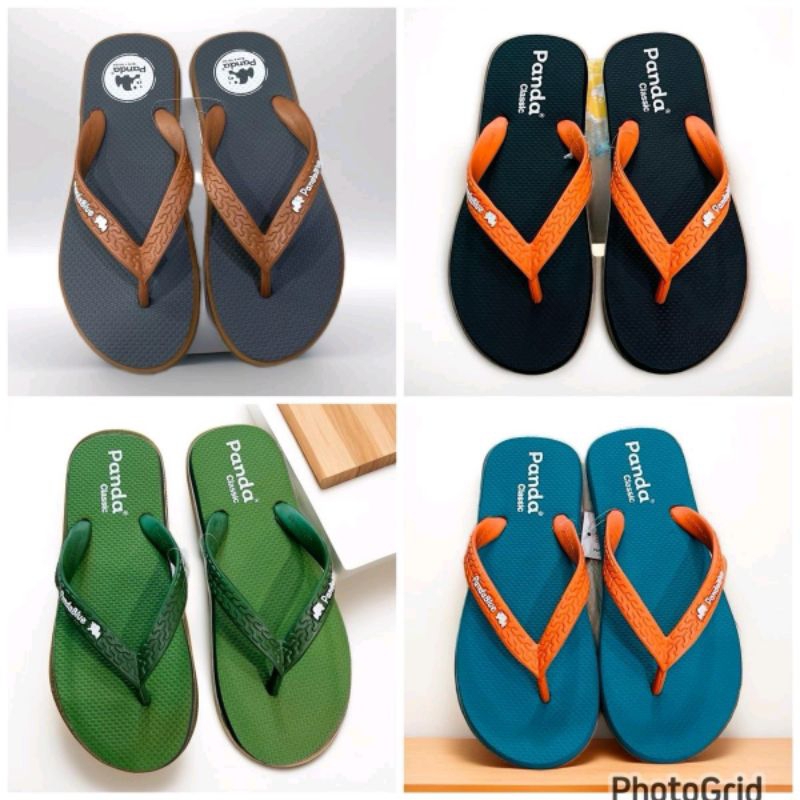 Dép tông Thái Gấu Trúc Panda Blue nam nữ đế cao su êm ái bền chắc - DéP, Slipper loại không viền