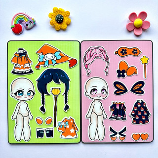 🎃Halloween🎃 BST thời trang 6 búp bê Kuromi, Melody, Kitty, Cinamon, Pompompurin, Pochaco - Búp bê giấy