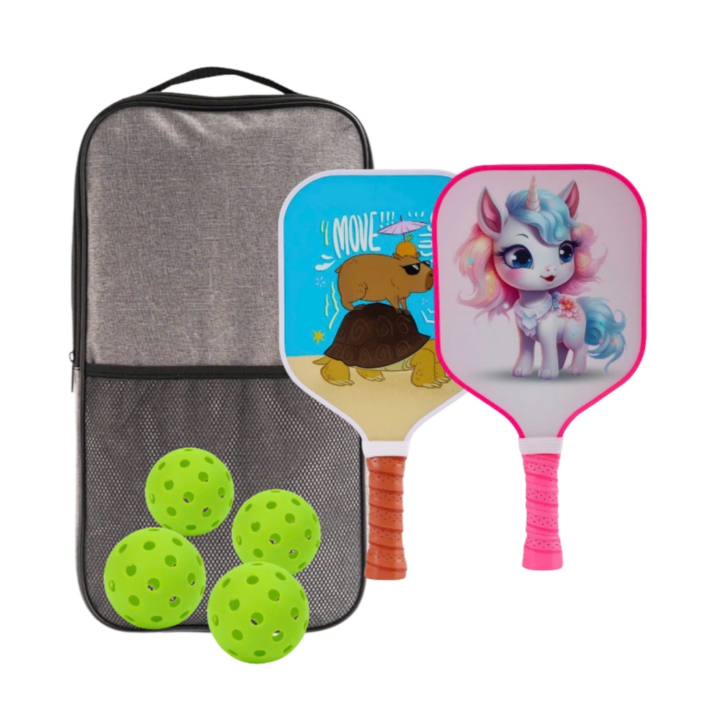 Bộ 2 vợt Pickleball cho trẻ em tuyệt đẹp, chất liệu cao cấp siêu bền siêu nhẹ, thỏa sức vận động