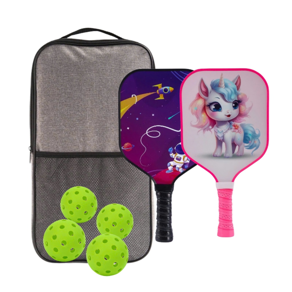 Bộ 2 vợt Pickleball cho trẻ em tuyệt đẹp, chất liệu cao cấp siêu bền siêu nhẹ, thỏa sức vận động