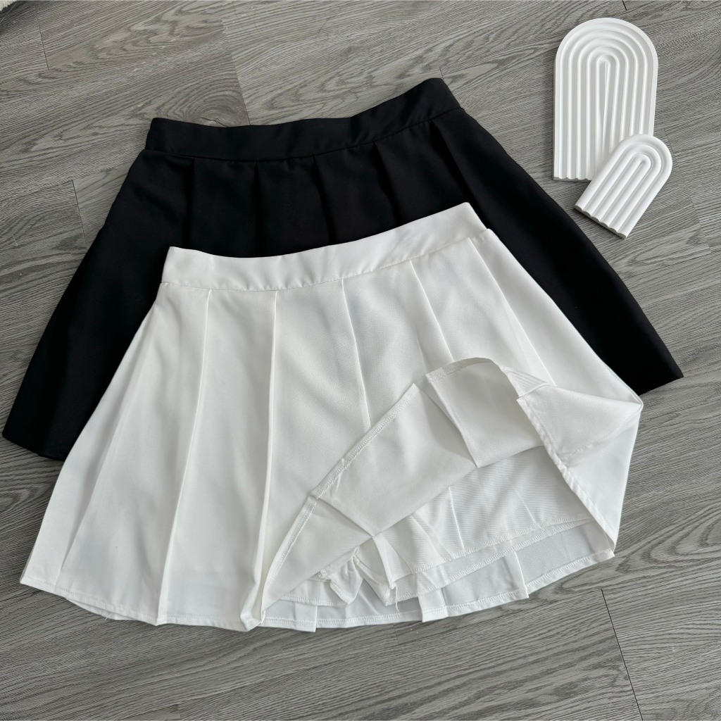 Chân Váy Tennis Dập Ly Bigsize Dáng Chữ A Có Lót Trong Lưng Chun Phía Sau Co Dãn Khóa Kéo Bên Hông CV10