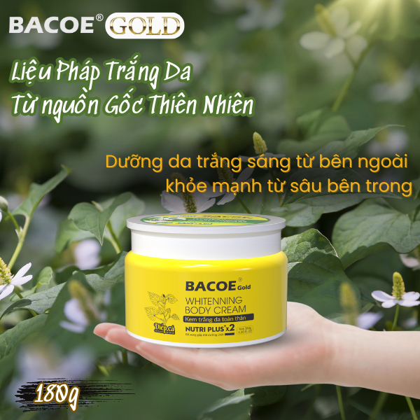 KEM BODY BACOE DƯỠNG TRẮNG TOÀN THÂN TINH CHẤT RAU DIẾP CÁ 180G