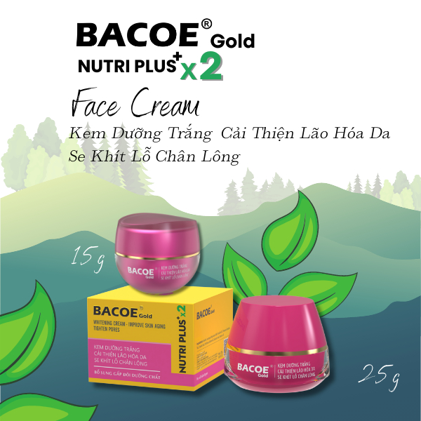 [BACOE GOLD] Kem BACOE Kem Dưỡng Trắng Cải Thiện Lão Hóa Da Se Khít Lỗ Chân Lông Kem BACOE GOLD