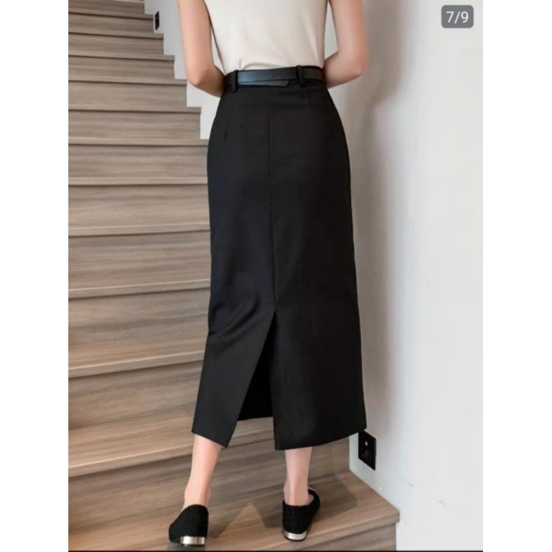 Chân váy A suông dáng dài 80cm chân váy công sở, chân váy dài nữ đẹp sang trảnh