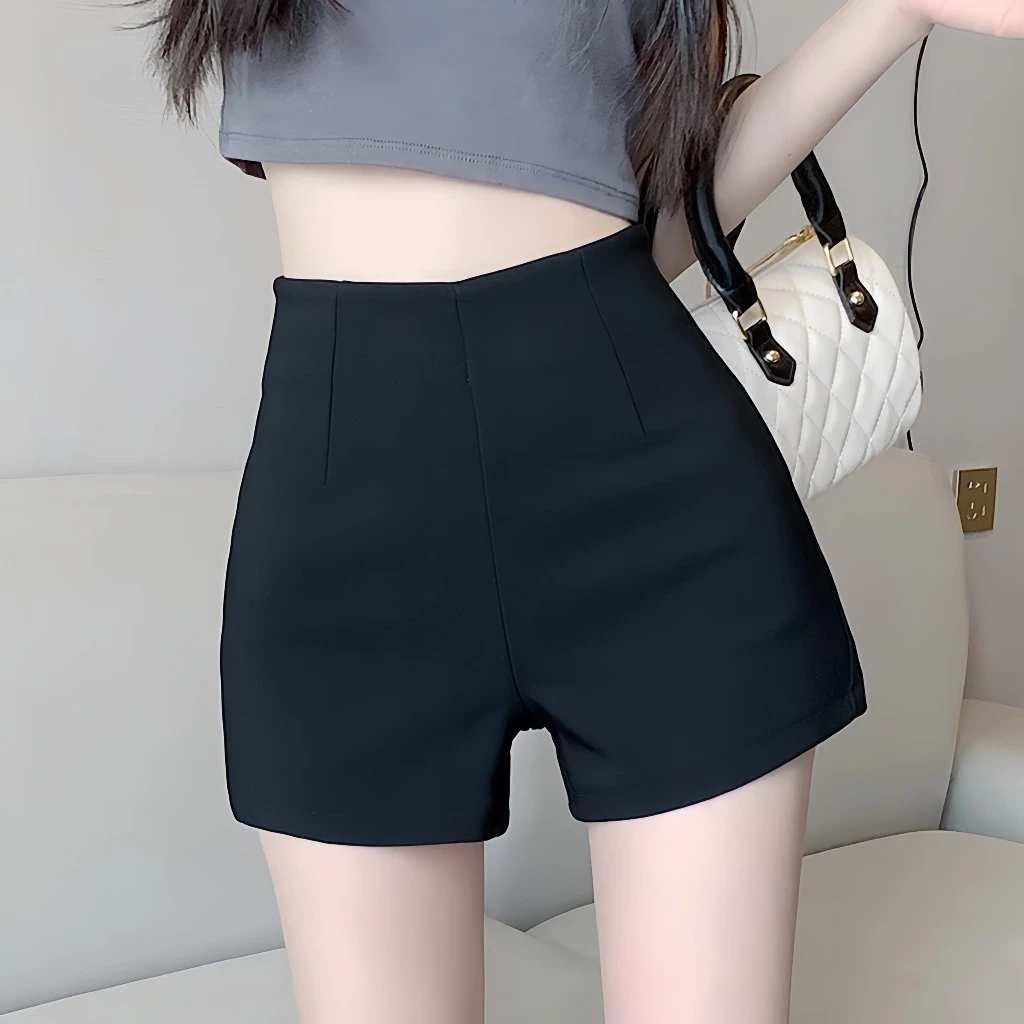[BIGSIZE 75KG] Quần Short UMI Nữ Co Giãn Ôm Dáng, Cạp Cao Khóa Kéo Mặc 2 Mặt