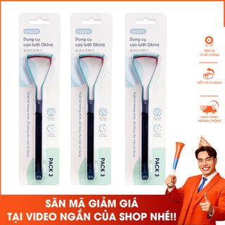 Set 3 dụng cụ vệ sinh lưỡi cao cấp, cạo lưỡi sạch