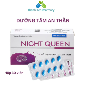 Viên uống NIGHT QUEEN (Hộp 30 viên) từ thảo dược giúp dưỡng tâm an thần, ngủ ngon và sâu giấc