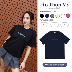 Áo Thun Local Brand Basic Logo ECOCHIC Mix Chính Hãng Form Rộng Phông Nam Nữ Unisex Oversize 100% Cotton B081