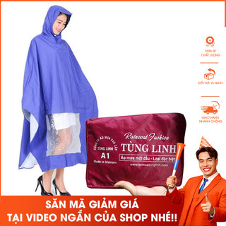 Áo mưa dơi vải dù màu trơn - Áo mưa choàng đi xe máy có ni-lông trắng xem xăng chỉ số xe