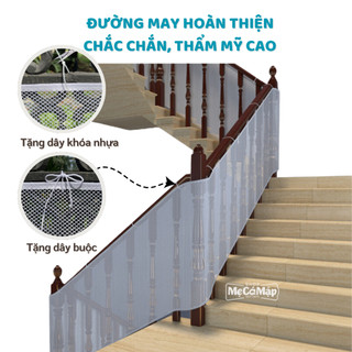 Lưới Chắn Cầu Thang An Toàn Cho Bé, Lưới Chắn Ban Công Loại Dày Họa Tiết Xinh Xắn Chiều Cao Nâng Cấp 79cm LT1