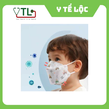 Hộp 10 cái khẩu trang em bé, trẻ em 5D Mask Kids Lily hoặc KF94 trẻ em Hàn Quốc - Màu ngẫu nhiên