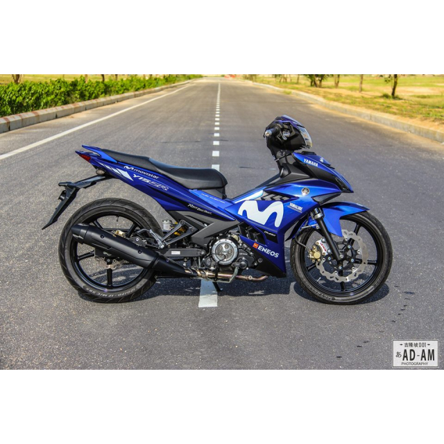 Tem in UV cao cấp. Exciter 150 Movistar xanh GP 2018. Decal tem xe ép nhiệt kích thước chuẩn.