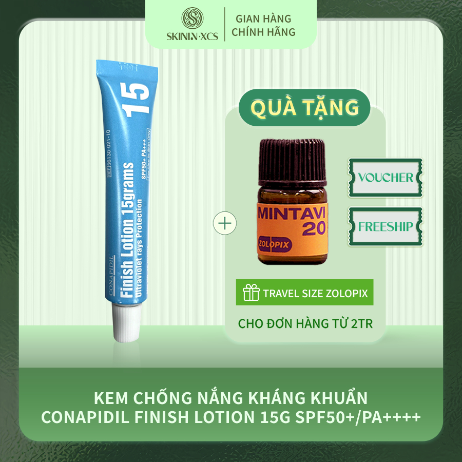 Kem chống nắng kháng khuẩn CONAPIDIL FINISH LOTION 15g SPF50+/PA ...