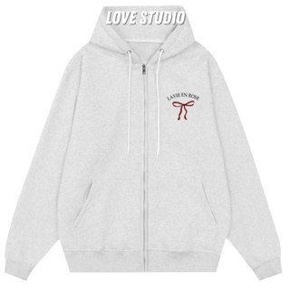 Áo Hoodie, Hoodie Zip Unisex Nam Nữ Nỉ Bông Cao Cấp Form Rộng In Nơ Rose Hot Trend Local Brand L66 [A290]