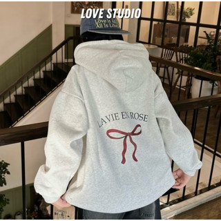 Áo Hoodie, Hoodie Zip Unisex Nam Nữ Nỉ Bông Cao Cấp Form Rộng In Nơ Rose Hot Trend Local Brand L66 [A290]
