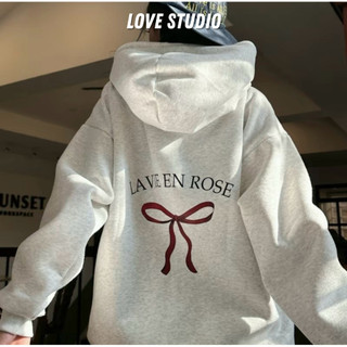 Áo Hoodie, Hoodie Zip Unisex Nam Nữ Nỉ Bông Cao Cấp Form Rộng In Nơ Rose Hot Trend Local Brand L66 [A290]