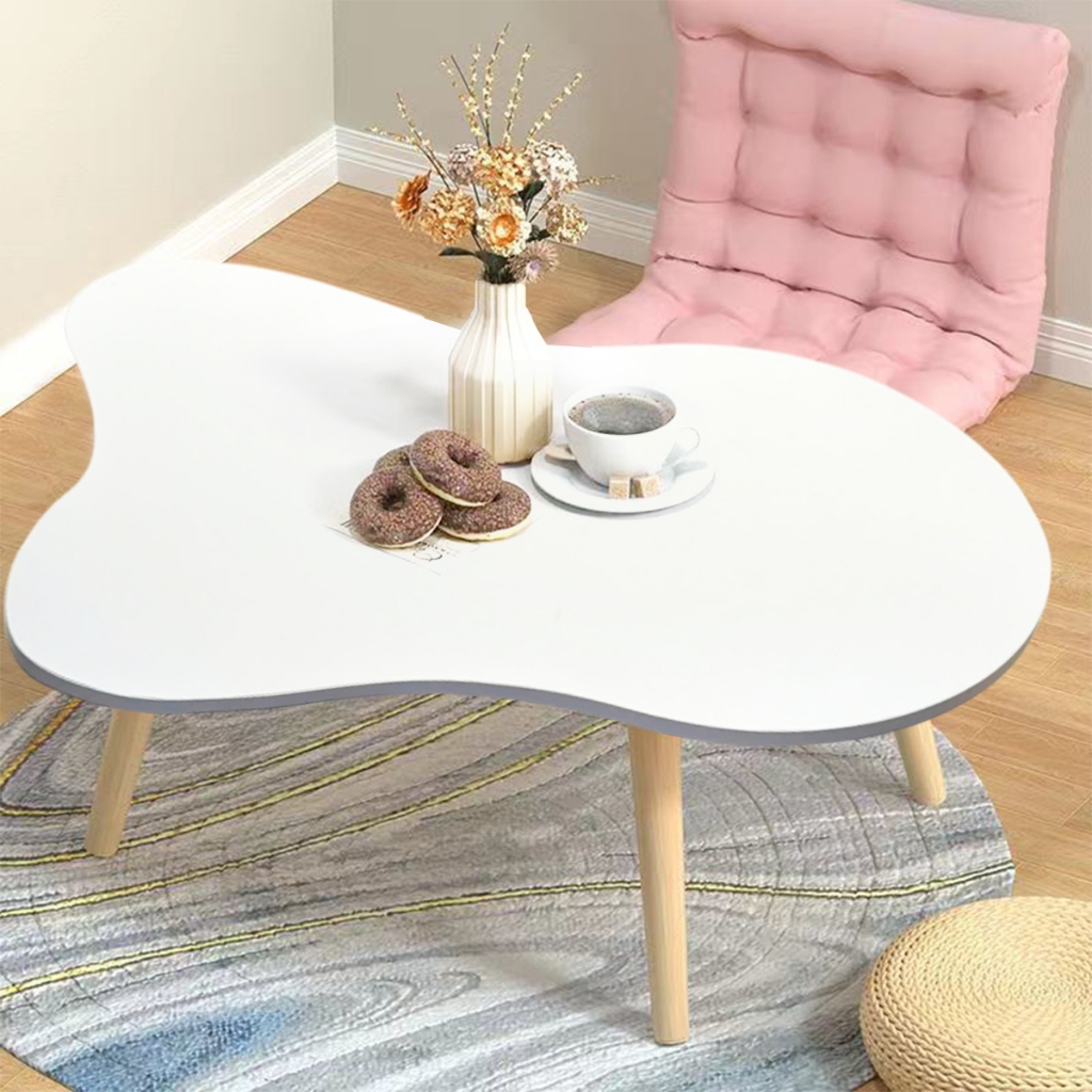 Bàn trà sofa hình con cá, bàn decor đám mây gỗ gấp gọn ngồi bệt hoặc sofa Nhu Y Decor