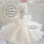Đầm công chúa tay đính hoa 3D sang trọng cho bé