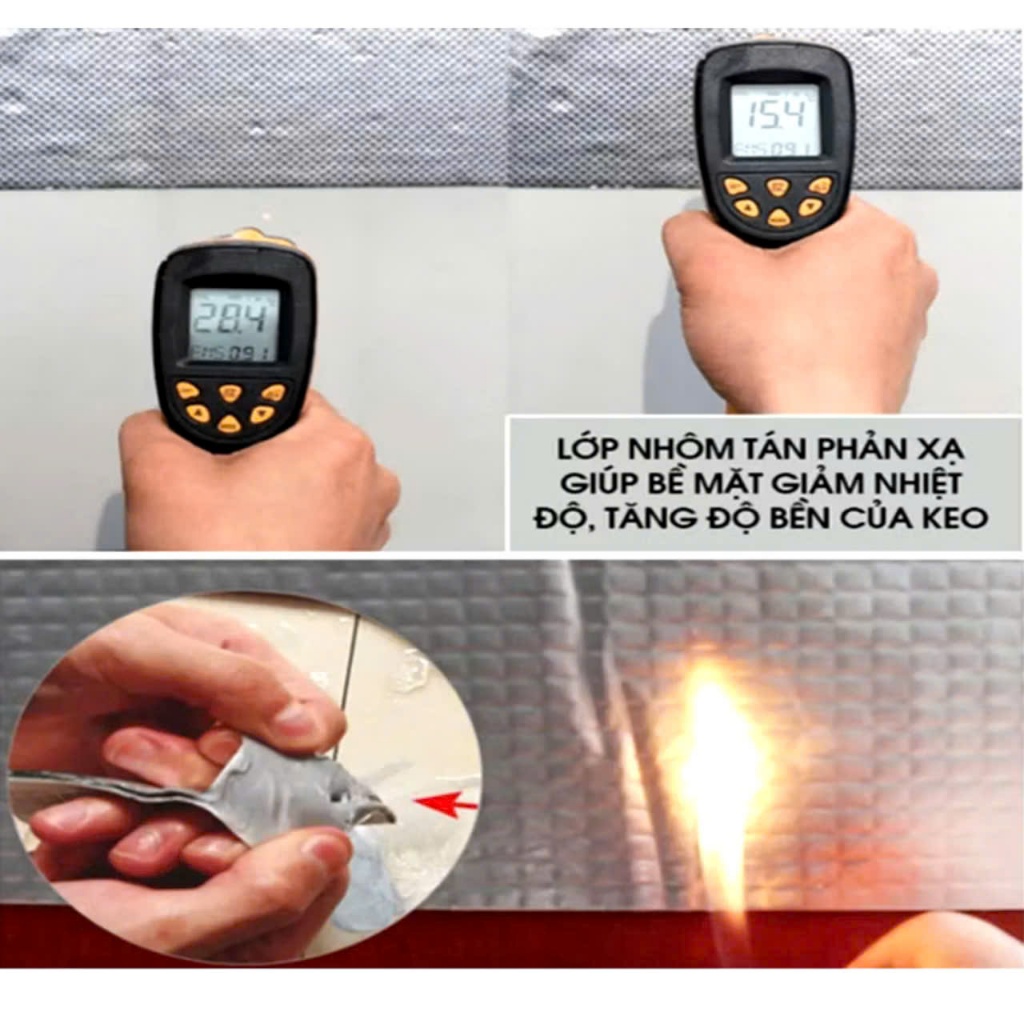 BĂNG KEO CHỐNG THẤM,  Cuộn 5 Mét Băng Keo Dán Rộng10cm, Miếng Siêu Dính, Chống Thấm Nước, Keo Chống Dột - BANGKEO
