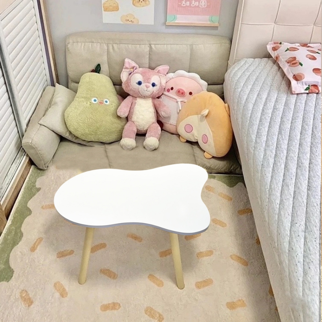 Bàn trà sofa hình con cá, bàn decor đám mây gỗ gấp gọn ngồi bệt hoặc sofa Nhu Y Decor