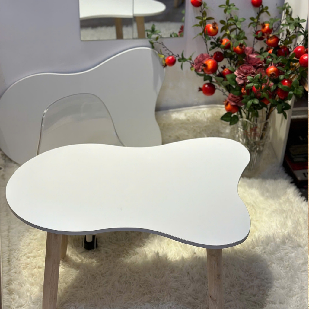 Bàn trà sofa hình con cá, bàn decor đám mây gỗ gấp gọn ngồi bệt hoặc sofa Nhu Y Decor