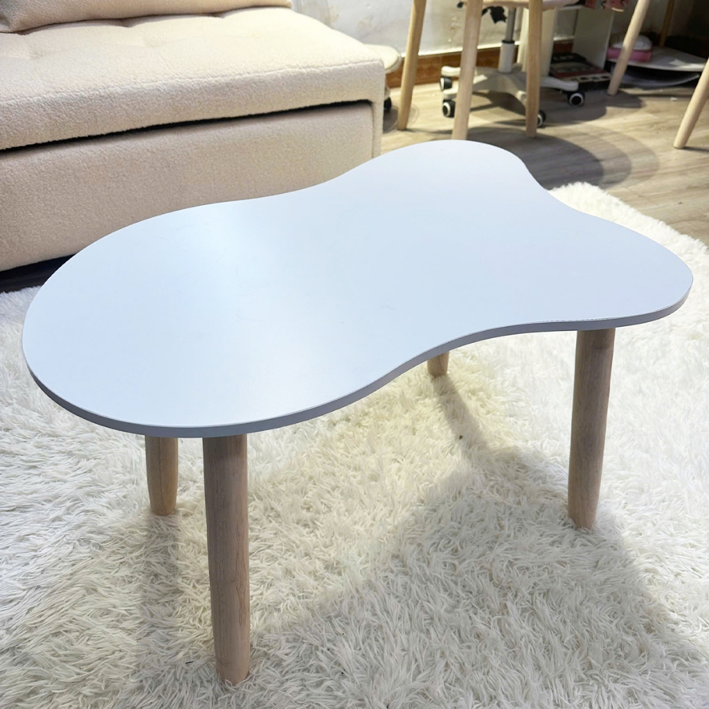 Bàn trà sofa hình con cá, bàn decor đám mây gỗ gấp gọn ngồi bệt hoặc sofa Nhu Y Decor