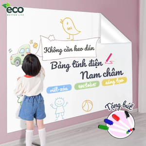 Bảng Trắng Dán Tường Không Dùng Keo ECO, Bảng Học Tập, Họp Văn Phòng, Không Hại Tường, Dễ Di Chuyển