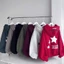 Áo Khoác Hoodie Zip Nỉ Boxy Form Rộng Khóa Kéo 2 Chiều In Chữ Nổi Three Stars Nón 2 Lớp Đi Học Đi Chơi AK01 RUSY