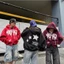 Áo Khoác Hoodie Zip Nỉ Boxy Form Rộng Khóa Kéo 2 Chiều In Chữ Nổi Three Stars Nón 2 Lớp Đi Học Đi Chơi AK01 RUSY