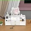 KỆ ĐỂ ĐỒ TRANG ĐIỂM 3 , Kệ đựng mỹ phẩm 2 tầng, hộp đựng đồ trang điểm, makeup bằng nhựa cao cấp, có gương tiện sử dụng